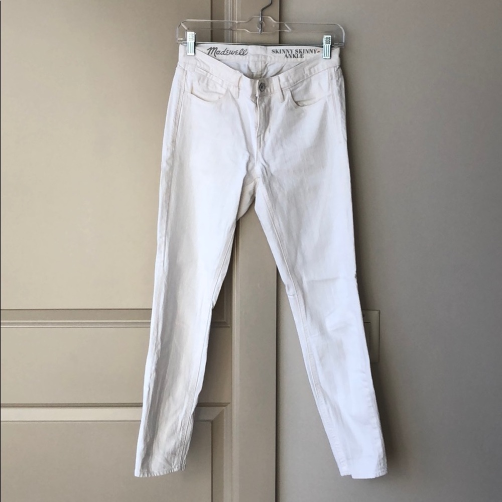 Madewell Skinny Skinny Ankle White Jeans Size 26